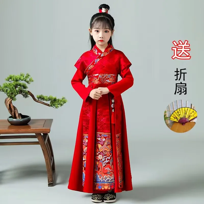 Top Trends: Japanese And Korean Girls Hanfu Dress Cute Children's Photography Christmas Dress Retro 3-6-10-13T Children's Costume Photo Dres Shoppable Styles