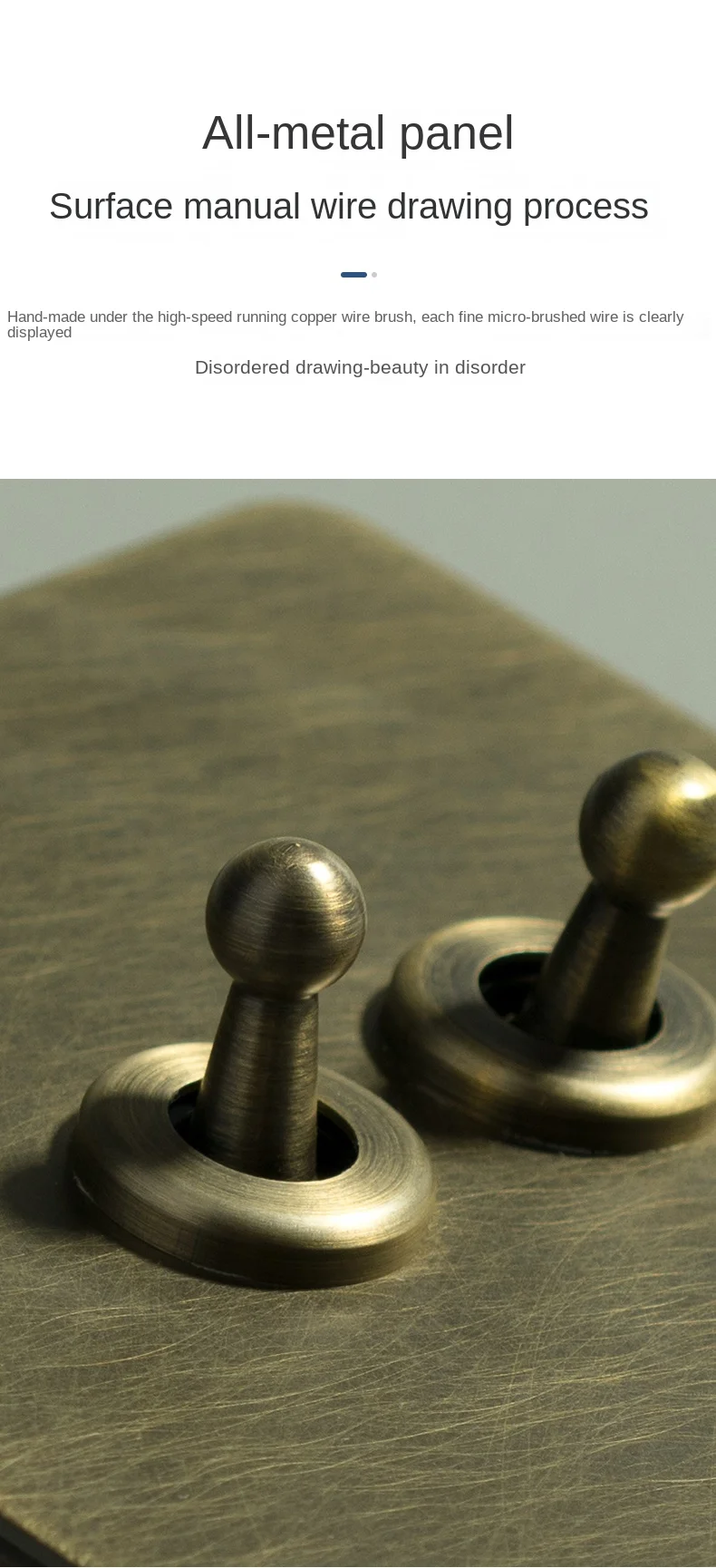 Description Picture 5 of itemRetro EU FR Metal Panel Wall Toggle Light Switch Socket plug,Bronzed Antique Stainless Steel German 16A Socket with USB Charging