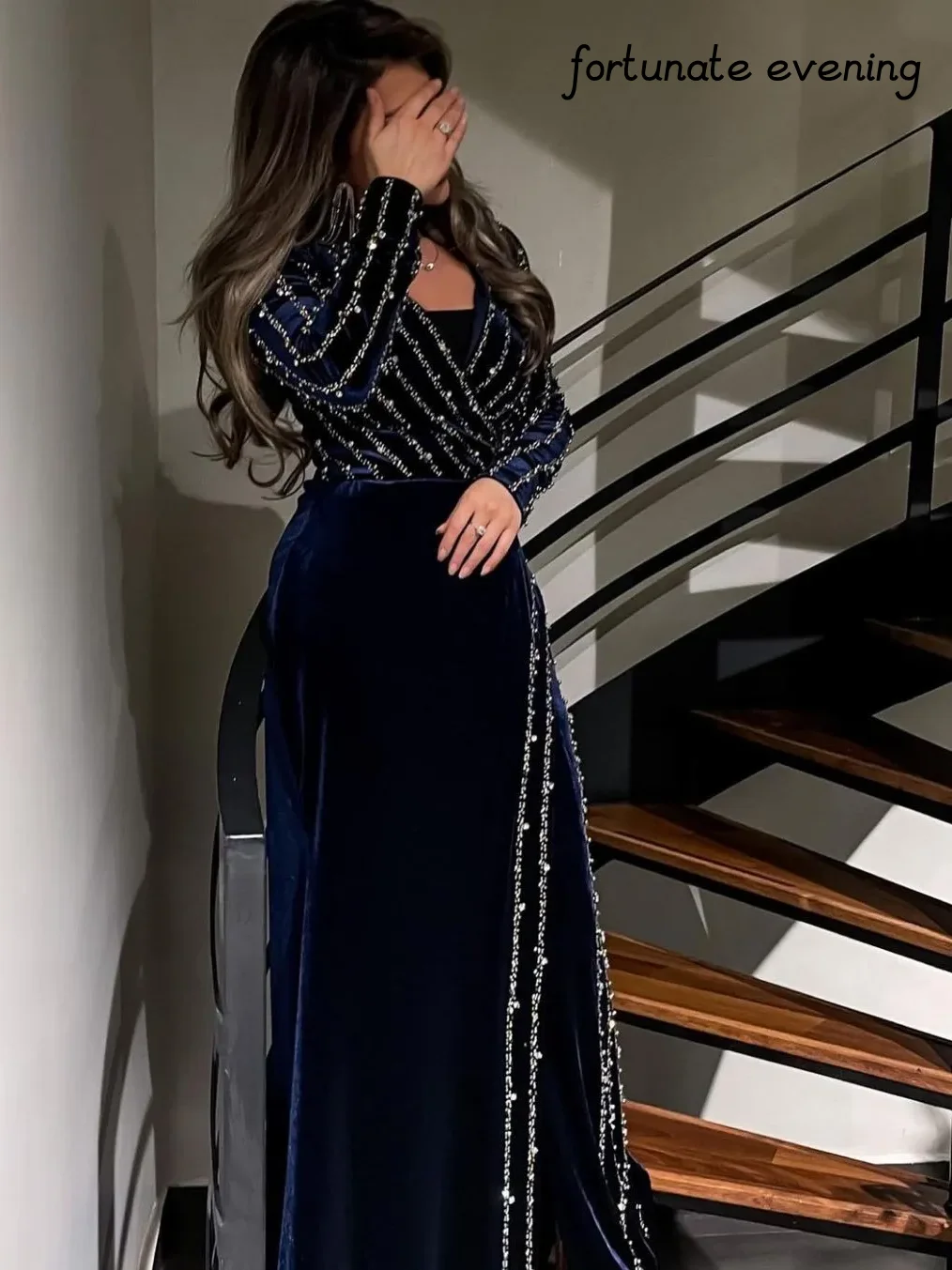 Top Trends: Fortunate Evening Elegant Vintage Beaded Velvet Asymmetrical Gorgeous Formal Occasion Prom Dresses Evening Party Gowns Shoppable Styles - Image 5