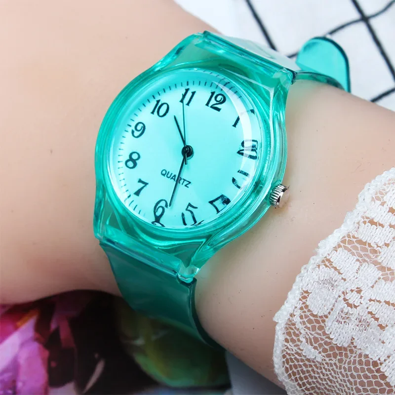 Top Trends: Women Summer Transparent Watches Colorful Casual Round Digital Sport Watch Clock LED Luminous Wristwatch Fashion Jelly Clock Shoppable Styles