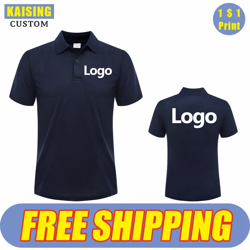 Top Trends: KAISING Summer Causal Polo Shirt Custom Logo Printed Text Picture Brand Embroidery Personal Design Breathable Men And WomenTops Shoppable Styles