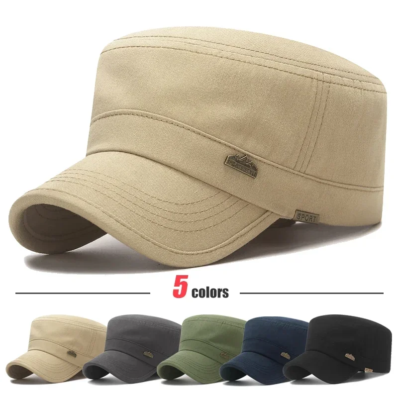 Top Trends: New Fashion Classic Baseball Cap Outdoor Sport Casual Cotton Snapback Hats Men And Women Flat Military Cadet Cap Style Design Shoppable Styles