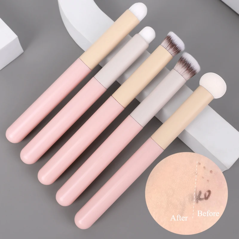 Top Trends: Wet And Dry Dual-use Makeup Brush Soft Mushroom Head Concealer Cream Smudge Brushes Puff Lip Brush Professional Makeup Tools Shoppable Styles