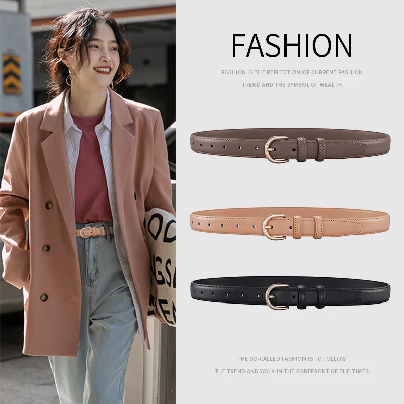 Top Trends: Women's Leather Belt Luxury Brand Designer Belt Simple Fashion With Jeans And Trousers Decorated Belt High-quality Alloy Buckle Shoppable Styles - Image 4