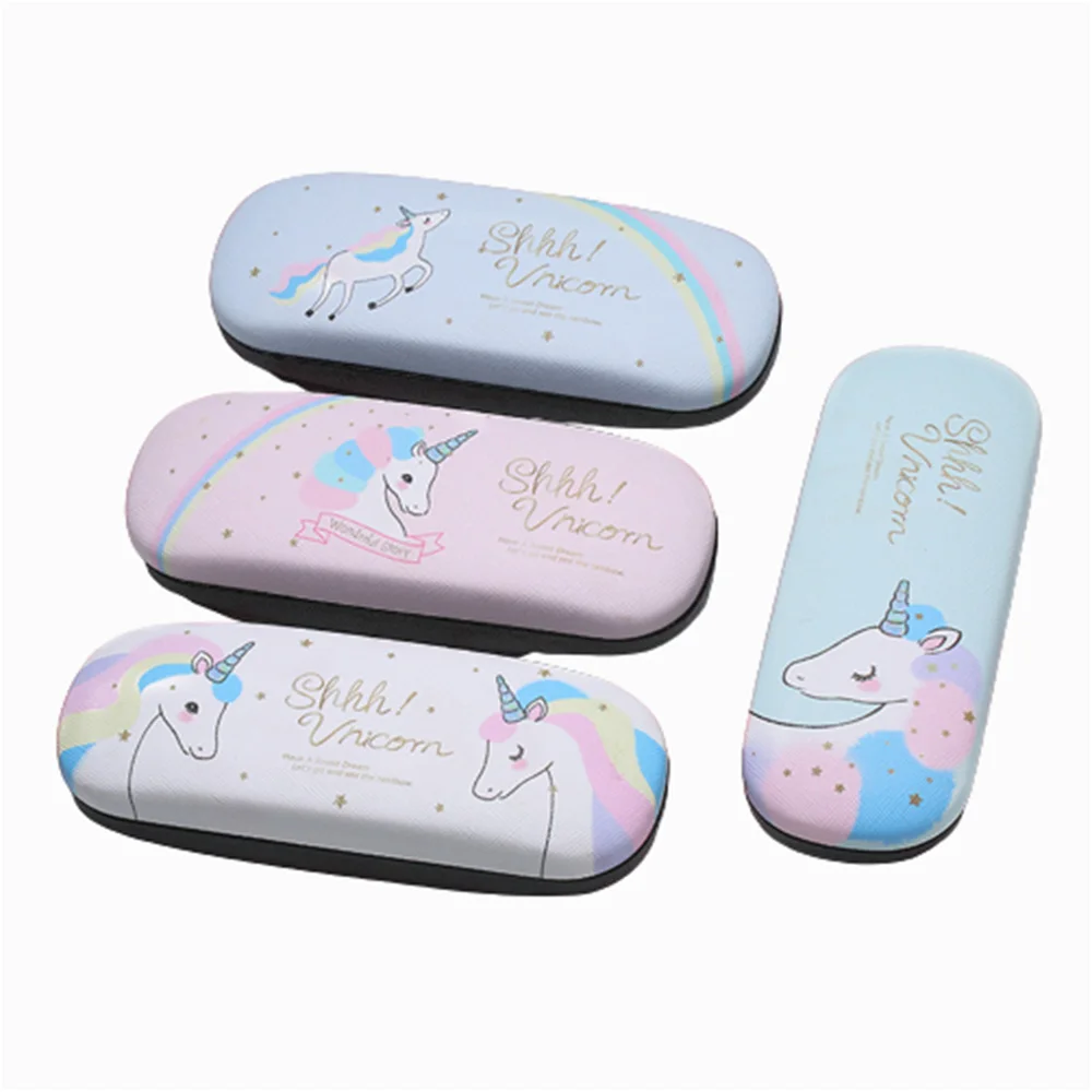 Top Trends: Protable Kawaii Glasses Box Cute Unicorn Cartoon Glasses Case With Bags Glasses Cloth Eyeglasses Case For Girls Children Gifts Shoppable Styles - Image 2