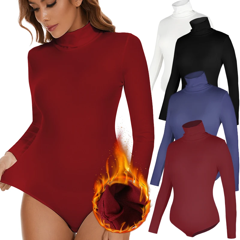 Top Trends: Women&#039;s Thermal Underwear Tops High Collar Long Sleeve Bodysuits Soft Keep Warm Cold Weather Compression Bottoming Shirts Shoppable Styles