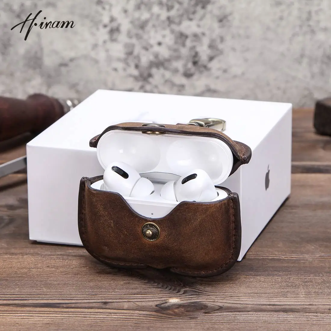 Top Trends: Luxury Genuine Cowhide Leather Vintage Small Coin Purse Retro Wireless Earphone Cases For Airpods Pro Casual Hasp Mini Bag Shoppable Styles