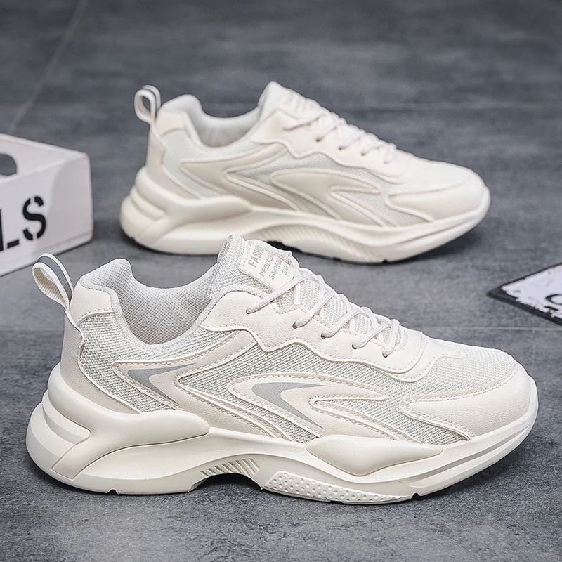 Top Trends: Summer Mesh Sneakers Men's Comfortable Breathable Platform Shoes 2023 Trendy Tennis Shoes Korean Version All-match Casual Shoes Shoppable Styles