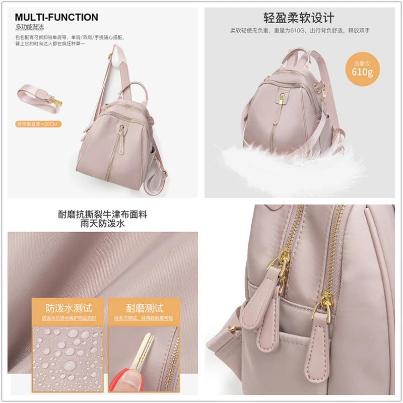 Top Trends: Women's Backpacks Fashion Girl Pink Bags Small Schoolbag 2024 New High Appearance Leisure Travel Bag Two Shoulders Cute Rucksack Shoppable Styles - Image 4