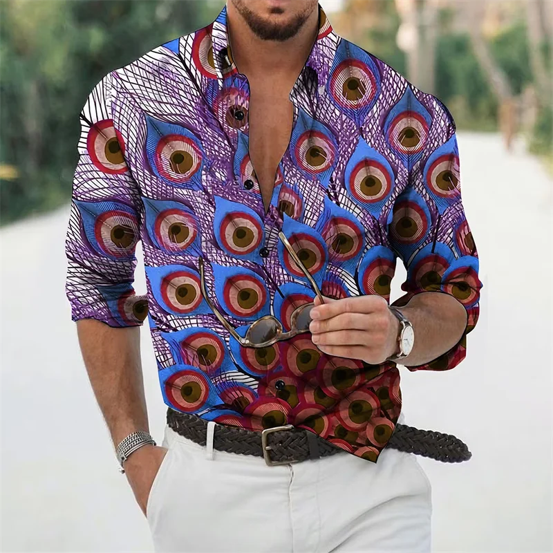 Top Trends: Fashion Men's New Feather Graphic Casual Comfortable High Quality Fabric Street Sports Party 2023 Spring Summer Plus Size Shoppable Styles - Image 5