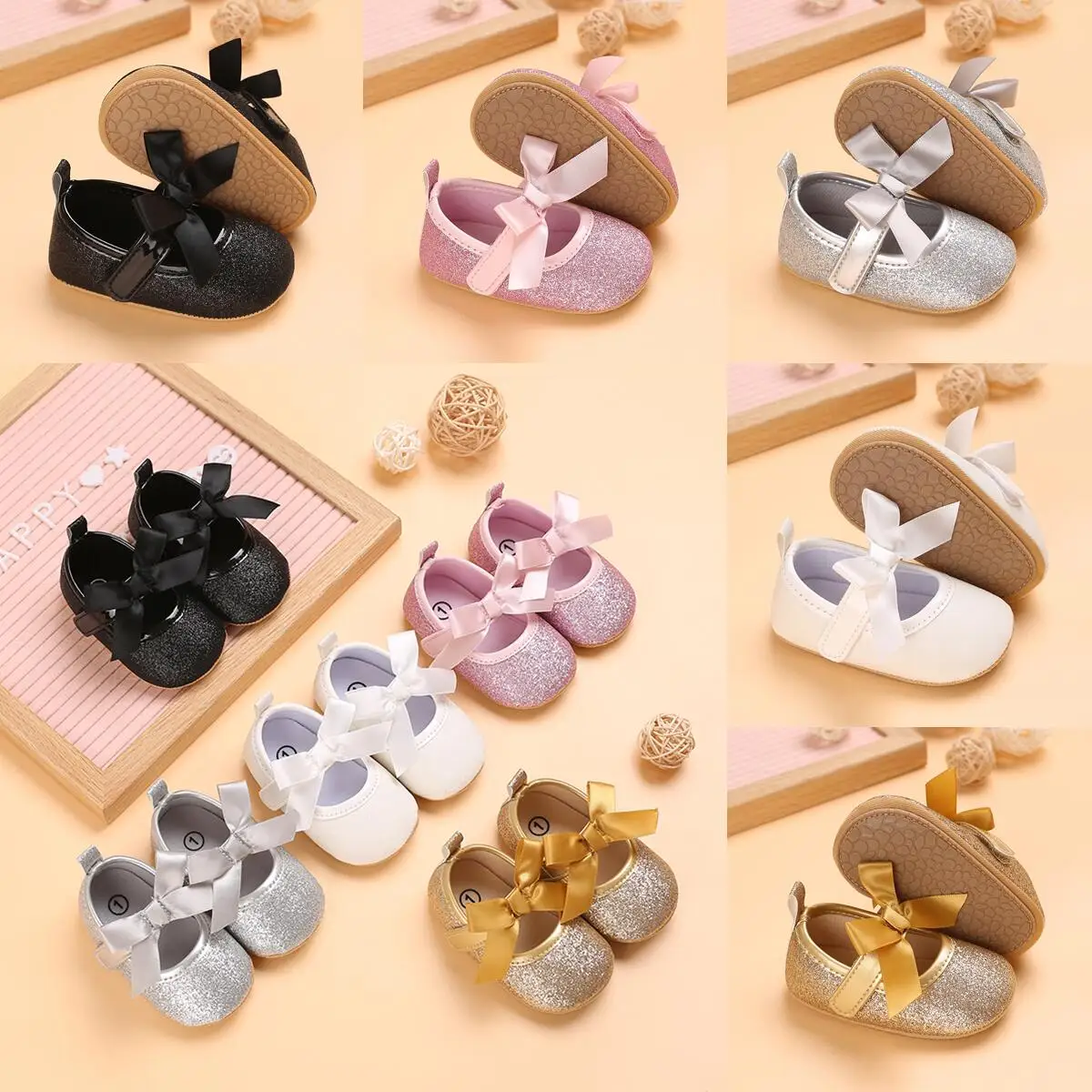 Top Trends: Shiny Baby Girl Retro Spring And Autumn Toddler Toddler Pre-princess Shoes Baby Soft Bottom Toddler Shoes 0-18M Shoppable Styles