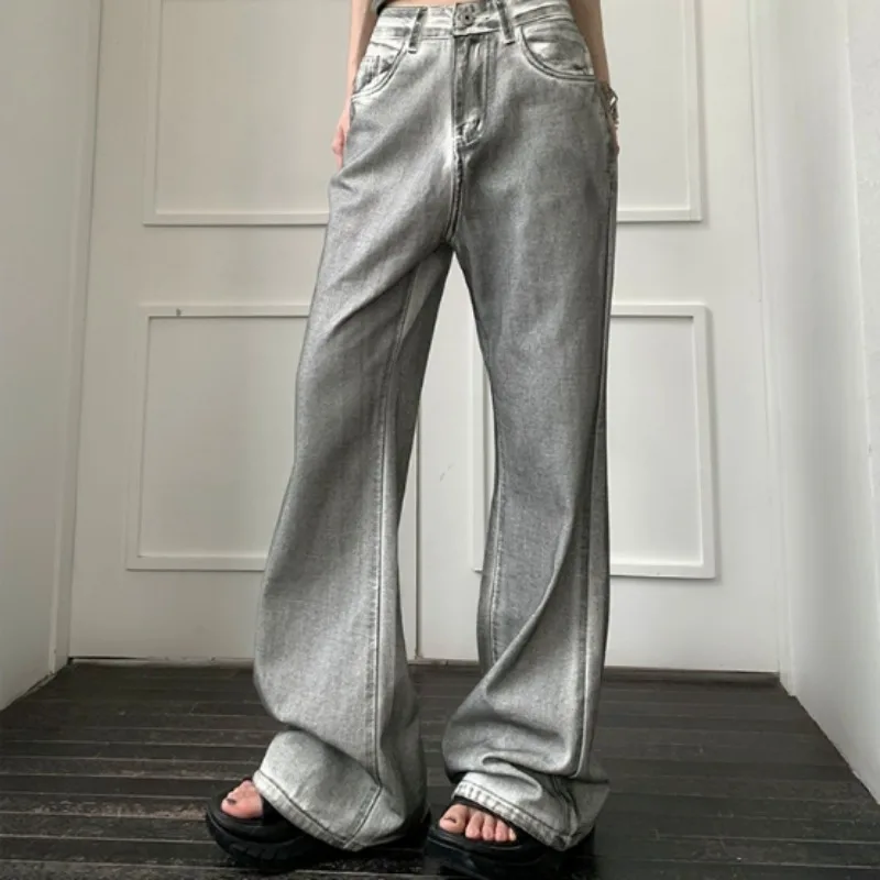 Top Trends: Deeptown Vintage Trashy Y2k Loose Jeans Woman Harajuku Fashion Streetwear Gyaru Wide Leg Denim Pants Youthful Coquette Casual Shoppable Styles