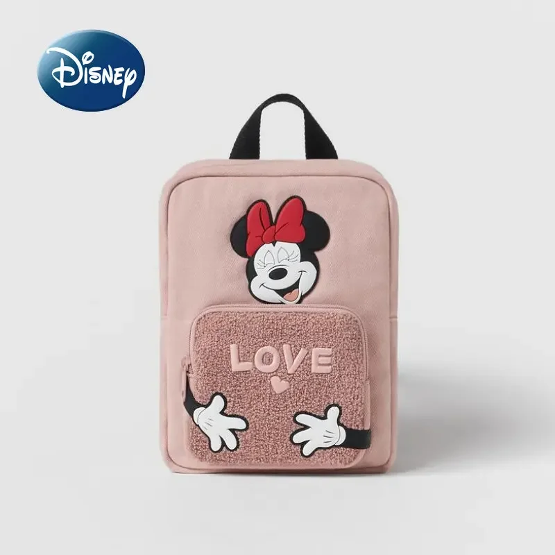 Top Trends: Disney Minnie Original New Girl Backpack Luxury Brand Cartoon Embroidered Girl Backpack Embroidered Pink Cute Mini Schoolbag Shoppable Styles