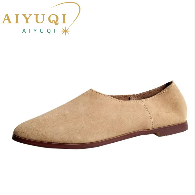 Top Trends: AIYUQI Ballet Flats Women's Shoes Genuine Leather Large Size 41 42 43 Pointed Toe Women's Loafers Shoppable Styles