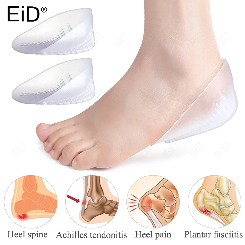 Top Trends: EiD Soft Silicone Gel Insoles For Heel Spurs Pain Support Foot Cushion Foot Massager Care Half Heel Insole Pad Height Increase Shoppable Styles