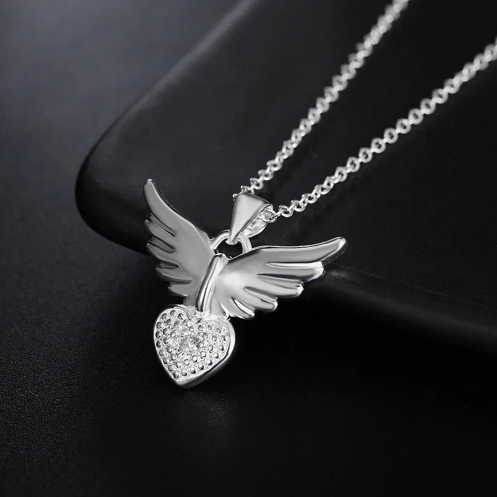 Top Trends: New In 925 Sterling Silver 18 Inches Angel Wing Necklaces For Women Luxury Designer Jewelry GaaBou Jewellery Shoppable Styles