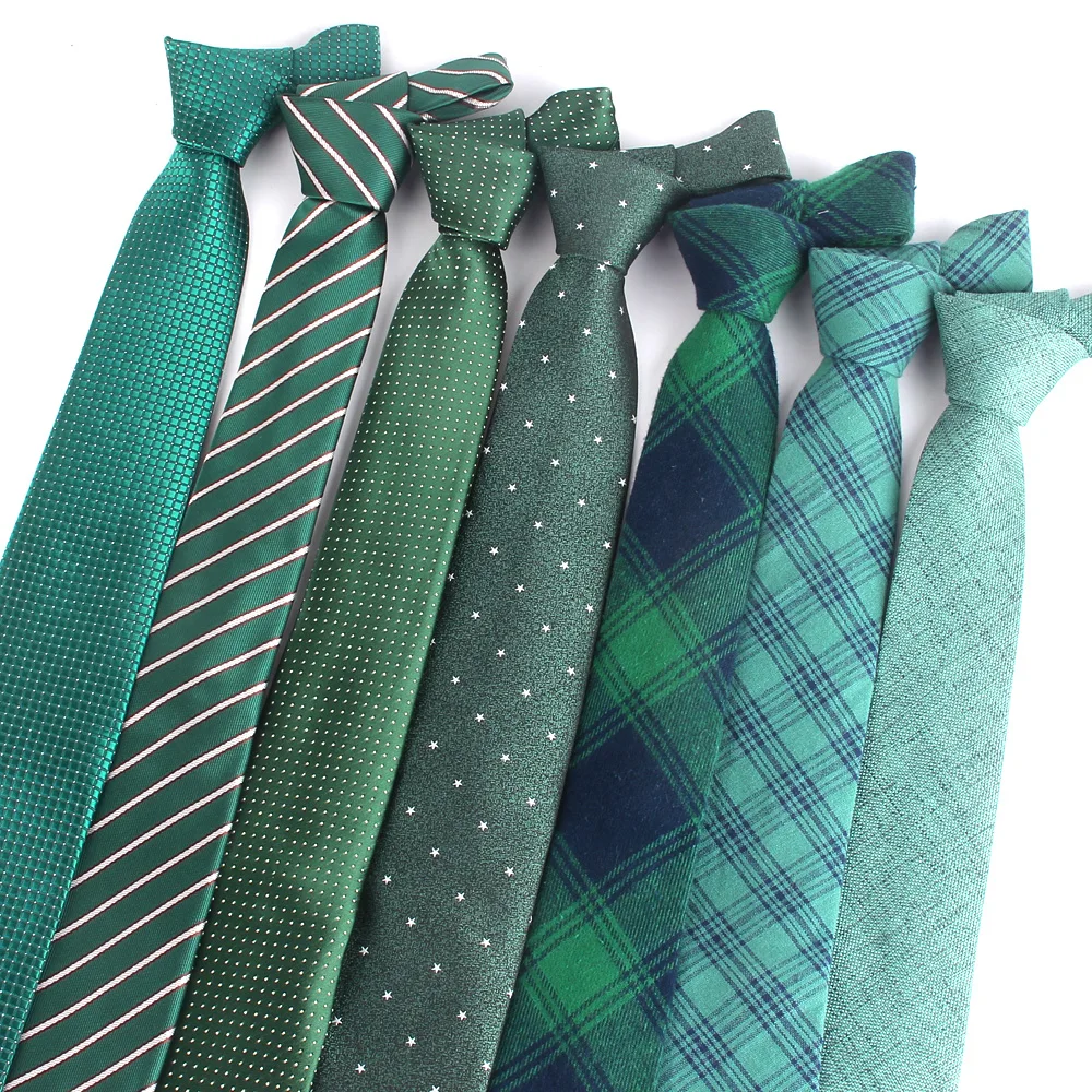 Top Trends: Green Color Neck Ties Casual Skinny Tie For Party Boys Girls Plaid Necktie Wedding Necktie For Groom Striped Neck Wear For Men Shoppable Styles