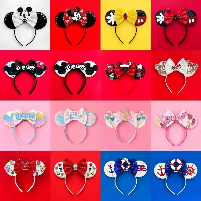 Top Trends: Disney Pluto Ears Headbands For Women Carnival Cosplay Goofy Hat Hairband Girls Sequins Bow Bone Hair Accessories Adult Kid Gift Shoppable Styles - Image 3