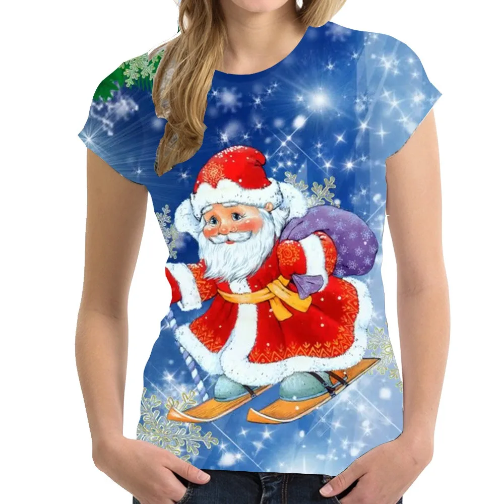 Top Trends: 2023 Christmas T Shirt For Women Festival Dress Show Tshirt Streetwear Ladies Girl Clothing T-shirt Cool Santa Claus Anime Top Shoppable Styles - Image 4