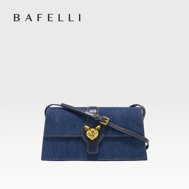 Top Trends: BAFELLI CAT 2023 NEW WOMEN'S BAG LUXURY BRAND FASHION RETRO STYLE DENIM TRENDING SHOULDER CLUTCH FEMALE LEATHER FLAP PURSE Shoppable Styles