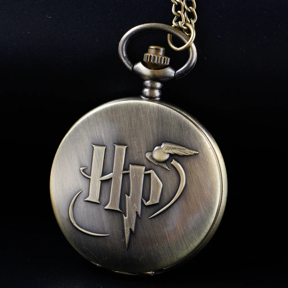 Top Trends: New Ancient Steampunk Hp Design Roman Digital Quartz Pocket Watch Black Case Necklace Pendant Clock Chain Men's And Women's Gift Shoppable Styles