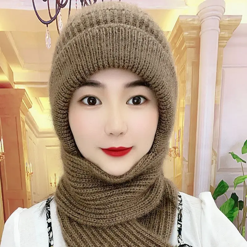 Top Trends: Women Winter Warm Hat Scarf Set Hats Cap Neck Warmer Casual Cap Scarf Solid Outdoor Cycling Autumn Thickening Hats Shoppable Styles