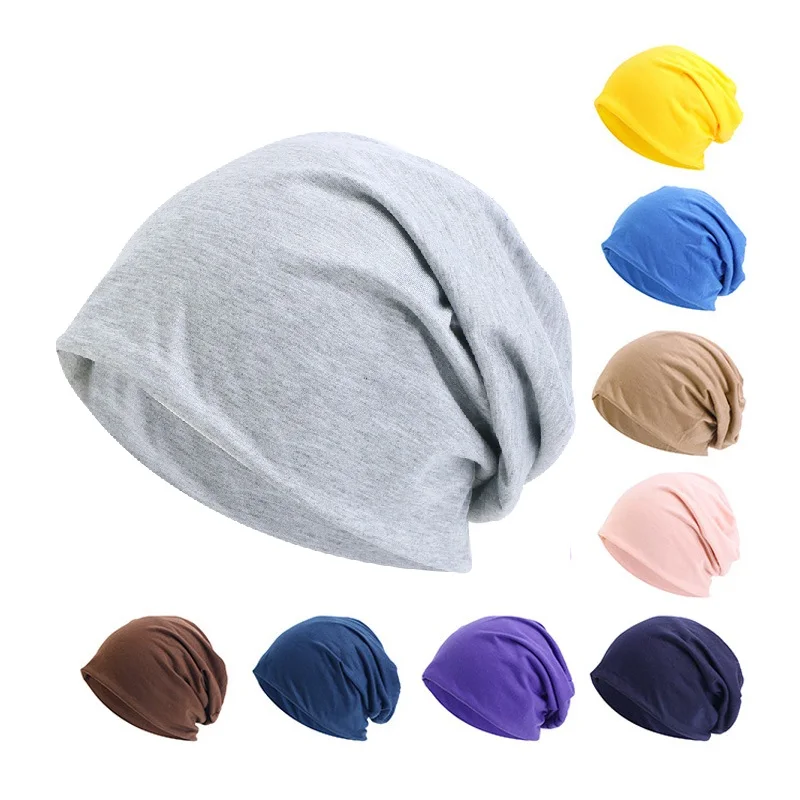 Top Trends: New Autumn Winter Women&#039;s Plain Beanie Hat Thin Breathable Outdoor Knitted Baggy Beanies Skullies Casual Skull Cap Chemo Cap Shoppable Styles