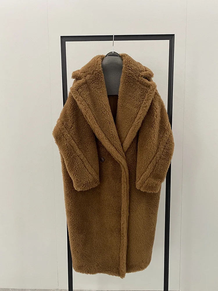 Top Trends: Teddy Bear Coat Women Winter Alpaca Loose Warm Coat Camel Wool Coat Female Classic Casual Lapel Milk White Oversized Loose Coat Shoppable Styles - Image 5