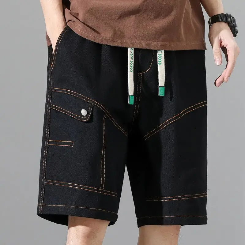 Top Trends: 2023 New Summer Fashion Trend High Waist Lace Up Panel Pocket Open Line Decoration Casual Loose Oversize Men&#039;s Casual Pants Shoppable Styles