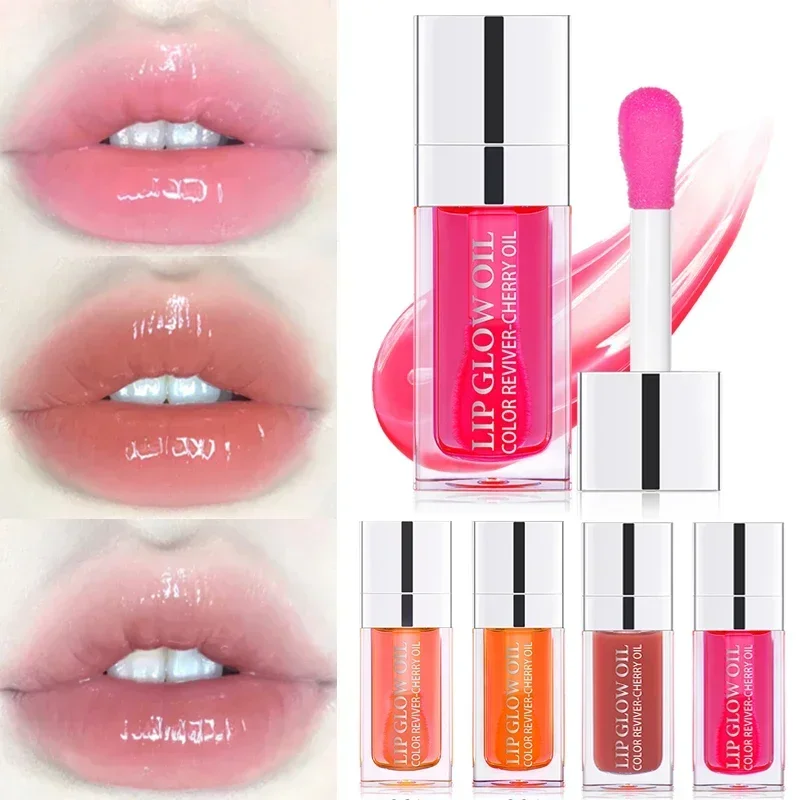 Top Trends: 6ml Clear Fashion Lip Oil Crystal Jelly Lasting Moisturizing Lip Plumper Lip Gloss Sexy Plump Glow Oil Tinted Lips Cosmetics Shoppable Styles