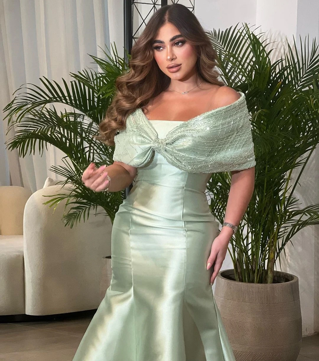 Top Trends: Formal Evening Dresses Saudi Arabia Women Mermaid Strapless Zipper Prom Dress With Wraps Wedding Party Bride Gowns Shoppable Styles - Image 2