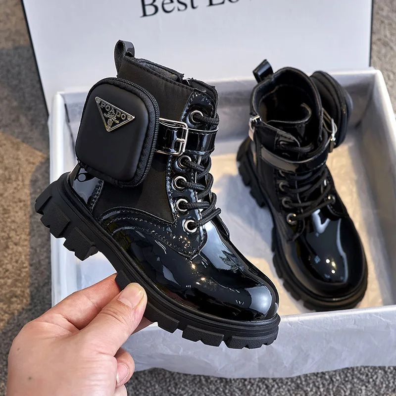 Top Trends: Kid Boots Fashion Girl Shoe British Ankle Boot Warm Plush Snow Boot Waterproof Non-slip Kid Shoe Gril Boots Zapatos Niña Shoppable Styles