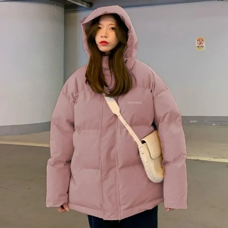 Top Trends: Women Cotton Coat Winter Jacket Female Short Hooded Parkas Korean Version Loose Outwear Breadwear Trend Overcoat 2023 New S-2XL Shoppable Styles - Image 5