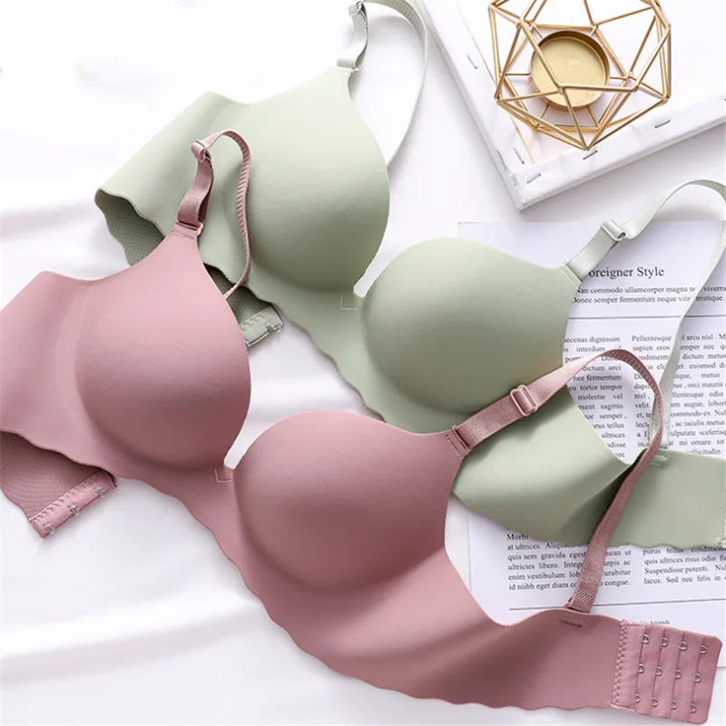 Top Trends: 2023 New Candy Color Bra Corset Wireless One-Piece Sexy Underwear Gather Push Up Bra Lingerie Seamless Bralette Soutien Gorge Shoppable Styles - Image 3