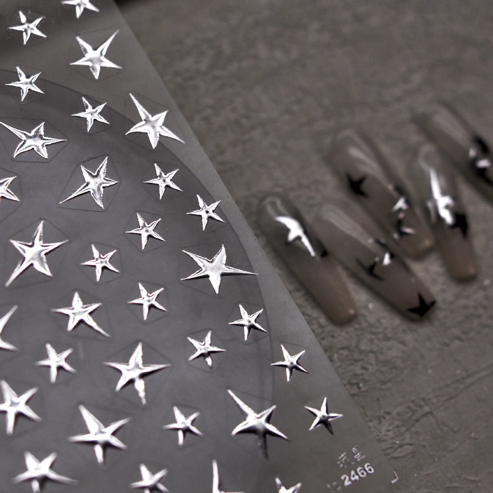 Top Trends: Bronzing Laser Silver Star Nail Art Stickers 8*10cm Holographic Silver Self-Adhesive Star Decal DIY Manicure Star Slider NKS*52 Shoppable Styles