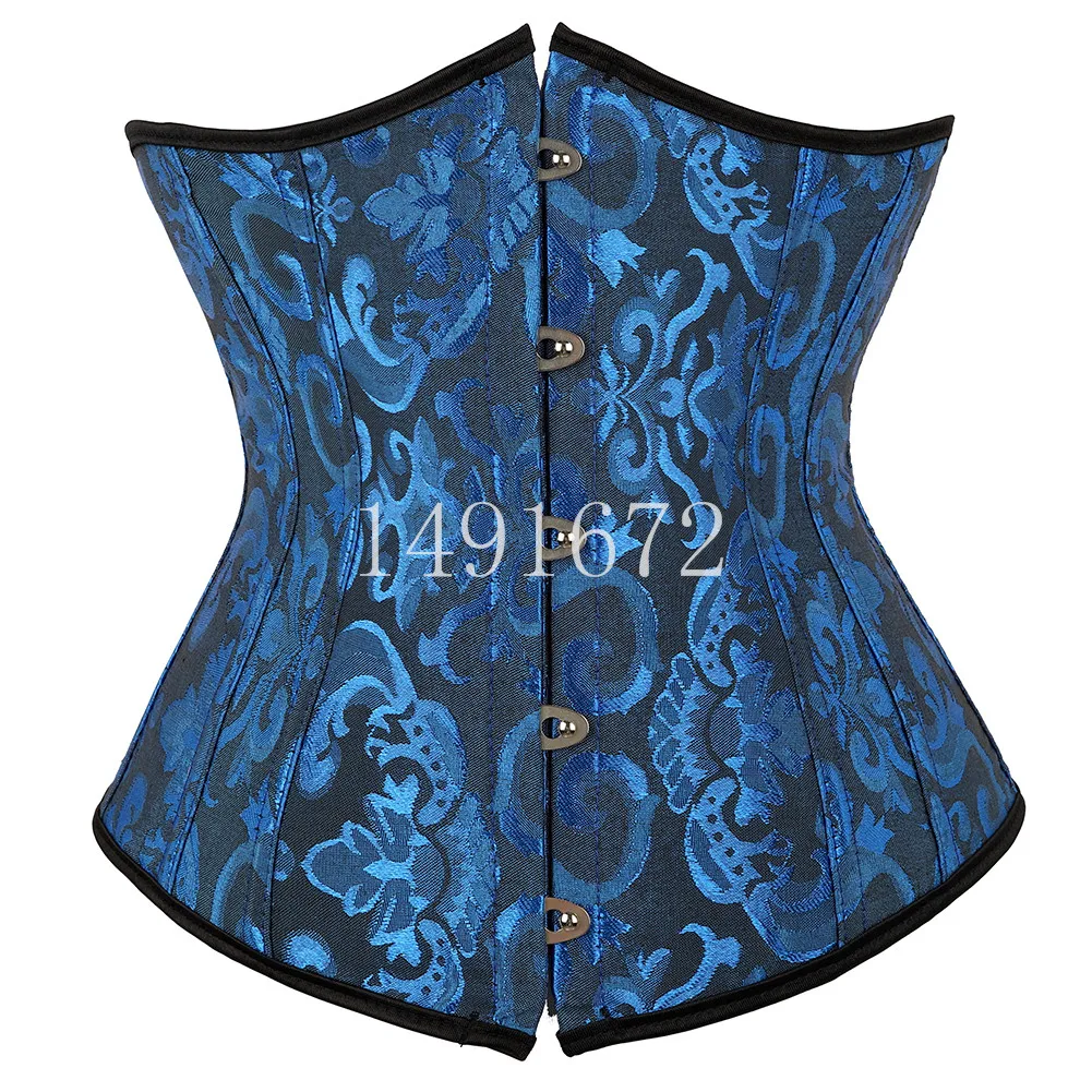 Top Trends: Sexy Corset Underbust Waist Cincher Corsets Gothic Corset Top Bustier Plus Size Corpete Corselet Black White Red Blue S-6XL Shoppable Styles - Image 2