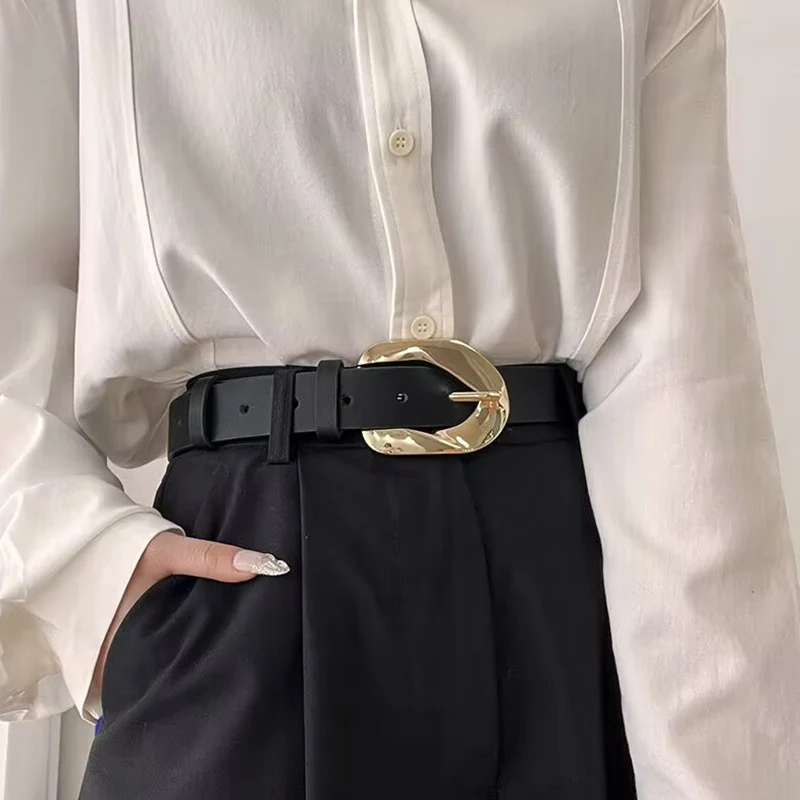 Top Trends: New Fashion PU Leather Women Belt Metal Pin Buckle Waist Straps Designer Lady Dress Trouser All-match Decoration Waistband Shoppable Styles