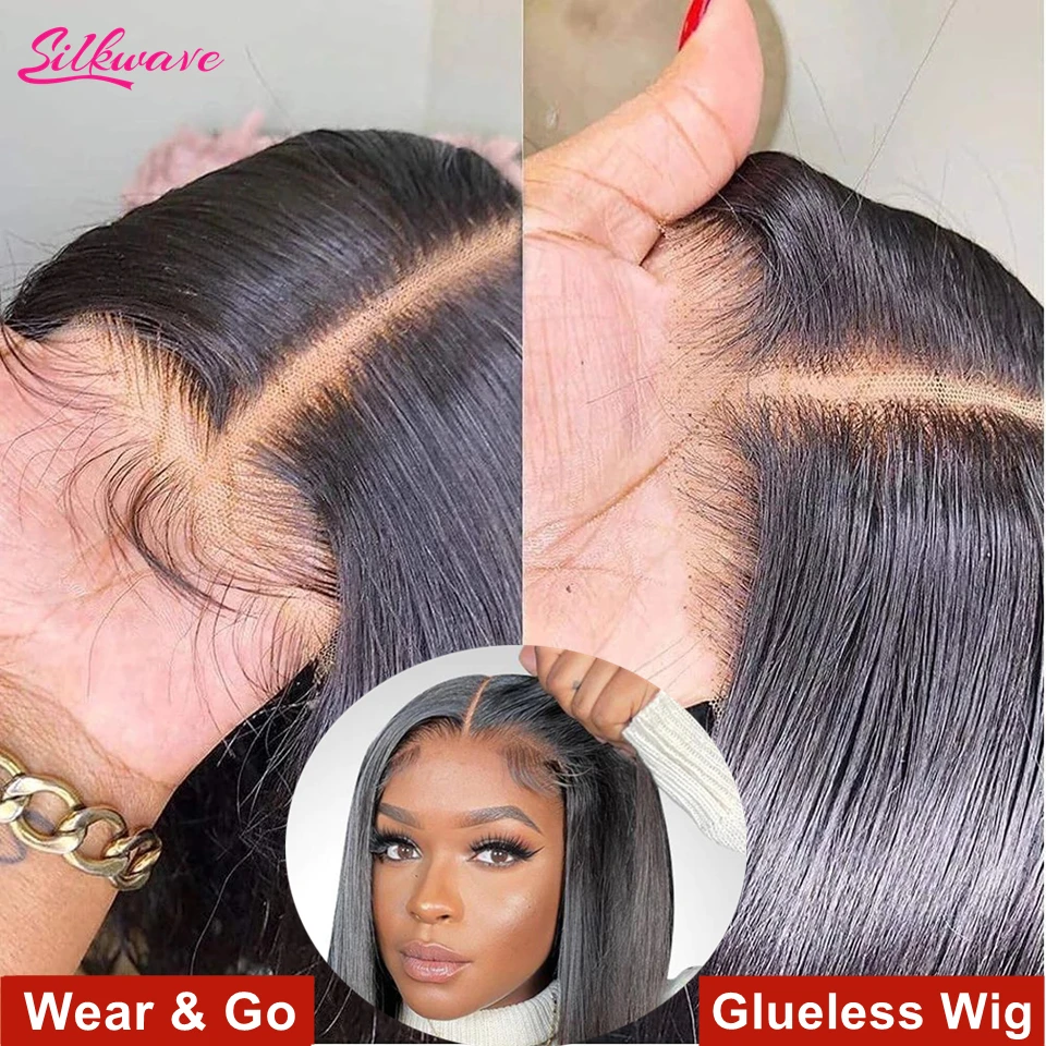 Top Trends: 40 Inch Wear Go Glueless Wig Human Hair Ready To Wear For Women Brazilian Straight 5x5 Hd Lace Closure Pre Cut Preplucked Wigs Shoppable Styles