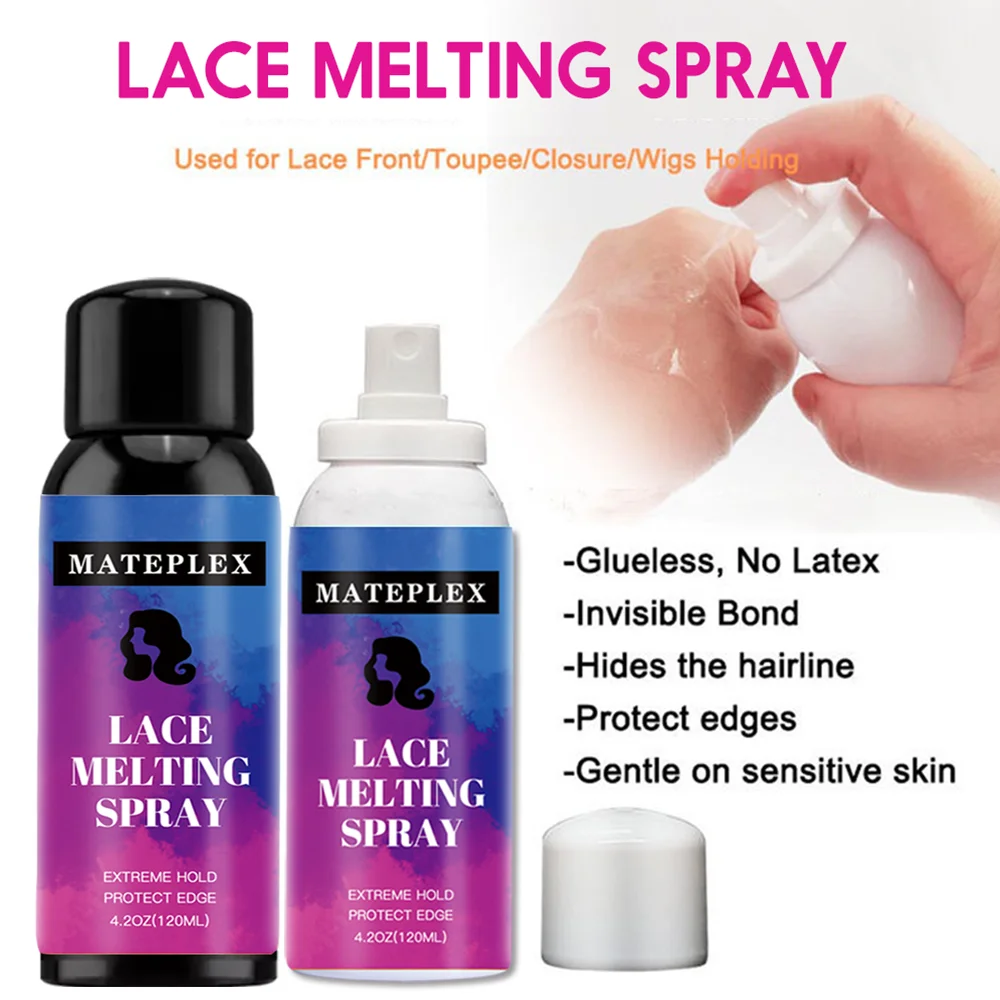 Top Trends: Lace Melting Spray Quick Dry Wig Adhesive Spray Temporary Holding Front Lace Wig Glue Spray Invisible Private Label For Toupee Shoppable Styles