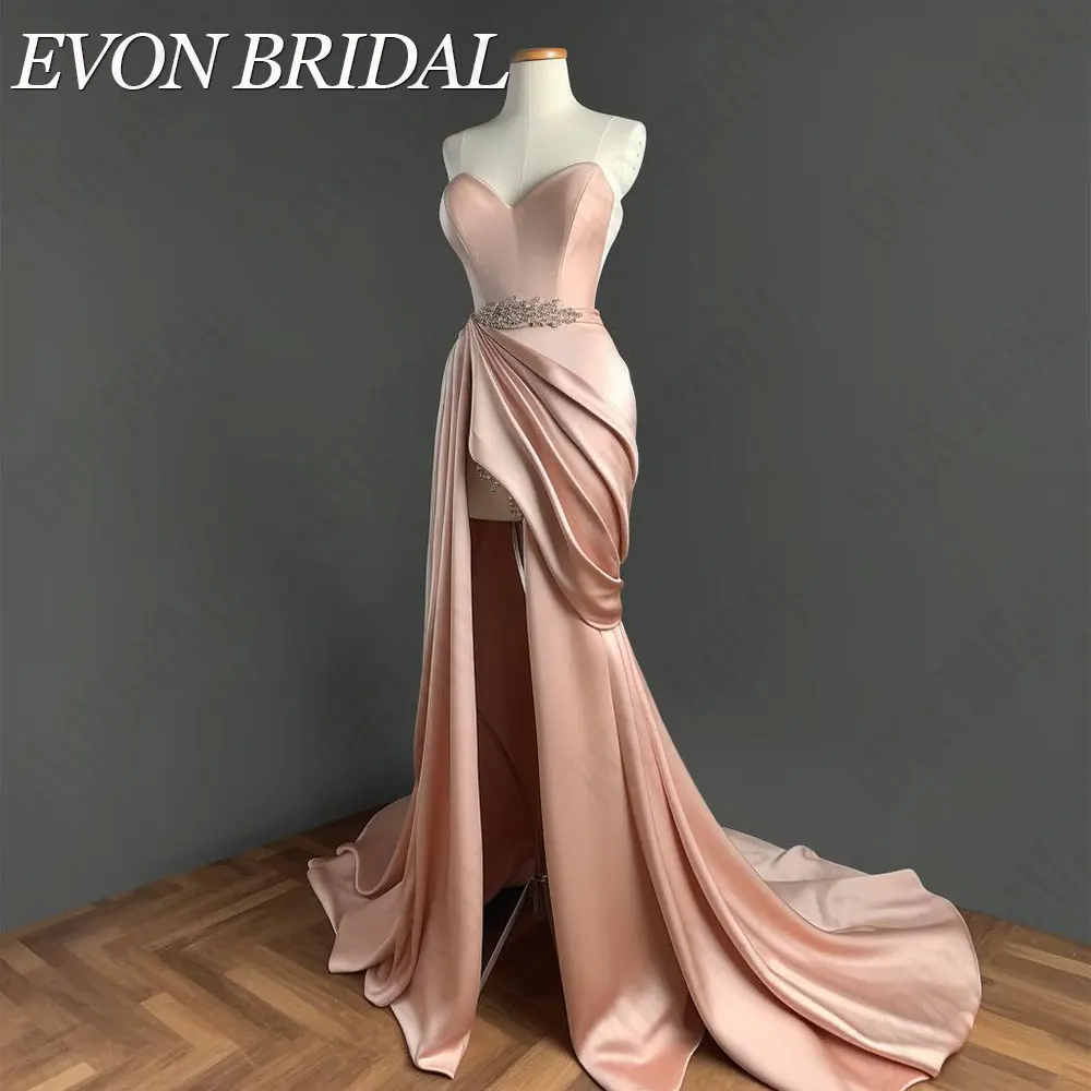 Top Trends: EVON BRIDAL Sequined Strapless Prom Party Gowns Sleeveless Backless Satin Evening Dress Mermaid 2024 Robes De Soirée Custom Made Shoppable Styles