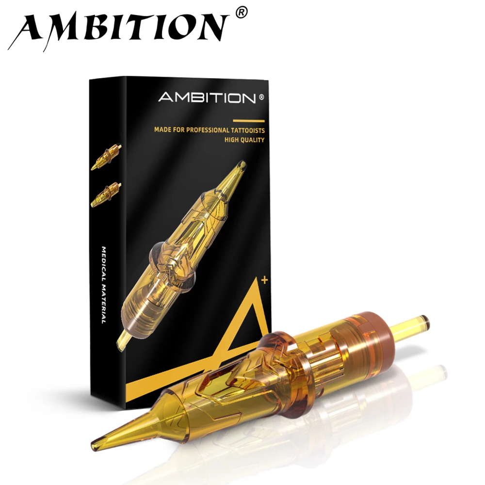 Top Trends: Ambition Glory RL 08 / 10 / 12 Tattoo Cartridge Needles Disposable Sterilized Safety Tattoo Needle For Cartridge Machine Grips 20pcs Shoppable Styles