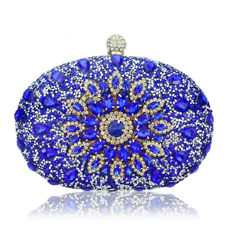 Top Trends: DGPEAFOWL 13Colors Multicolored Diamond Women Clutch Evening Bags Bridal Crystal Flower Handbags Purses Wedding Party Dinner Bag Shoppable Styles