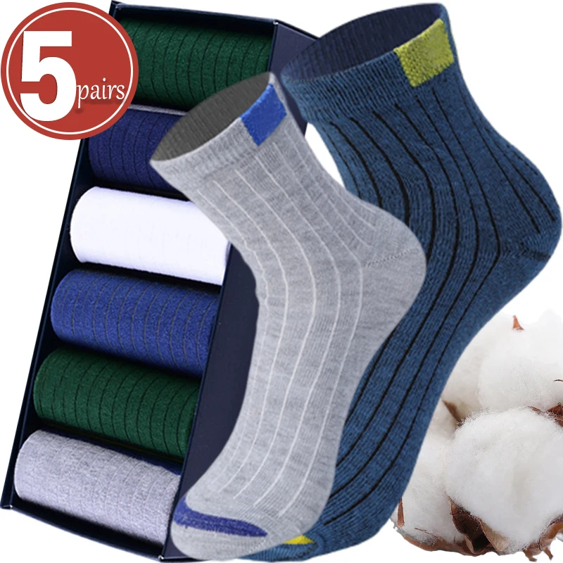 Top Trends: 1 / 5pairs Men Bamboo Fiber Summer Autumn Male Designer Socks Breathable Cotton Soft Sports Sock Deodorant High Quality Ankle Sock Shoppable Styles