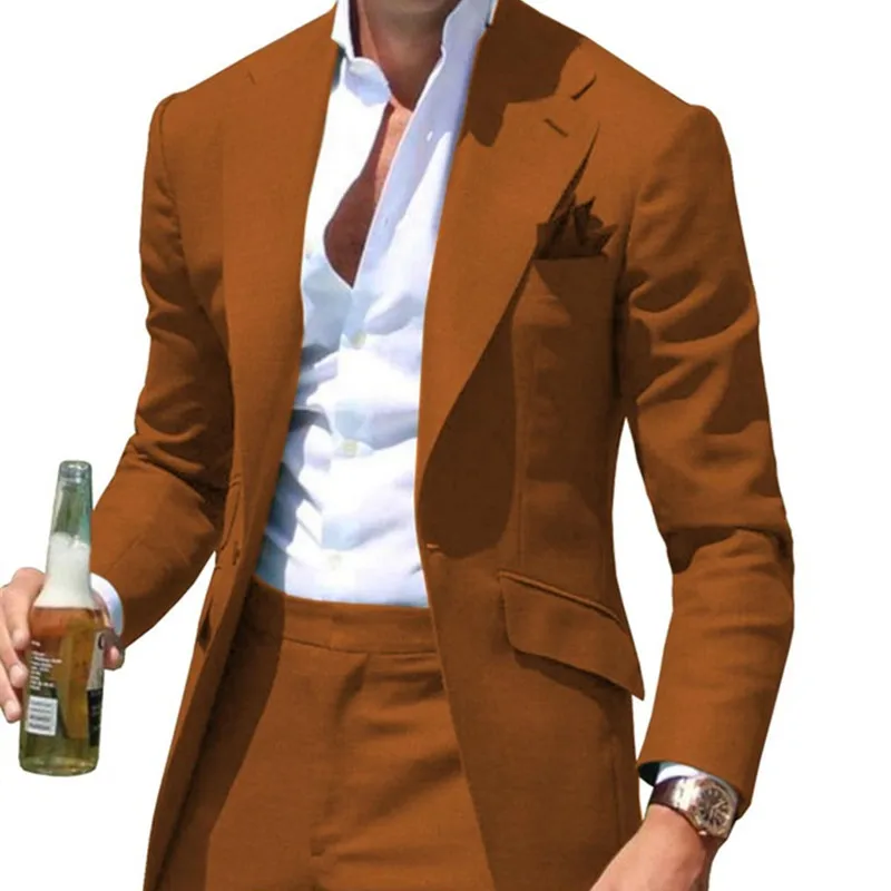 Top Trends: Green Men Suits For Wedding Slim Fit Suit Blazers Jackets Pants 2 Piece Formal Causal Business Groom Wear Costume Mariage Homme Shoppable Styles