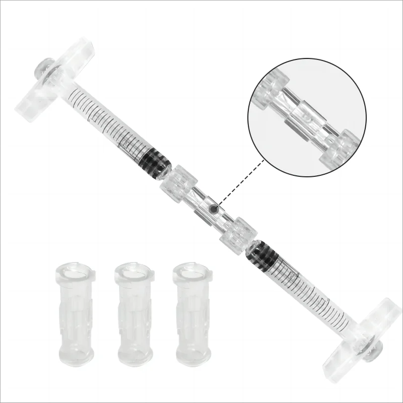 Top Trends: 50 / 100 / 200 Pcs Double Male Luer Connecting Syringe Sterile Transparent For Pneumatic Parts Leak Proof Luer Connector Shoppable Styles - Image 3