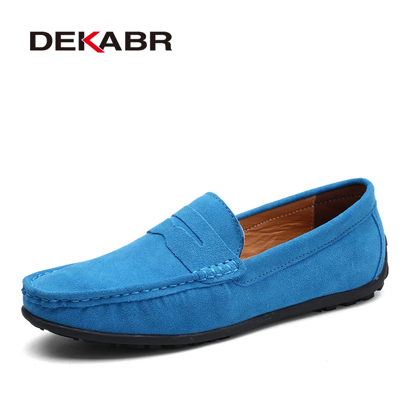 Top Trends: DEKABR Brand Fashion Summer Style Soft Loafers Genuine Leather High Quality Flat Casual Shoes Breathable Men Flats Driving Shoes Shoppable Styles