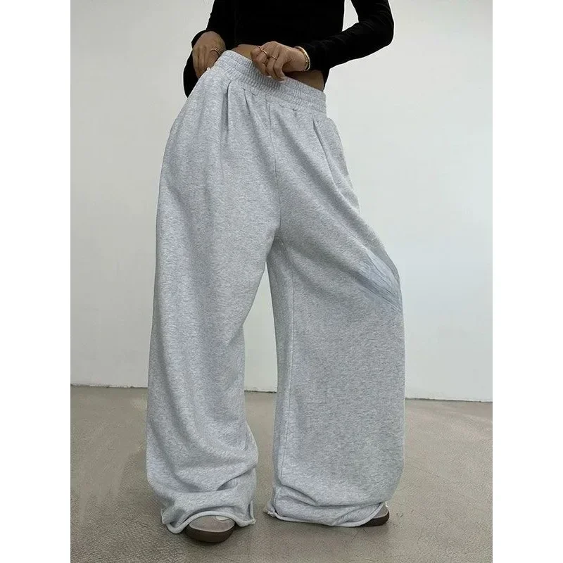 Top Trends: Deeptown Grey Sweatpants Women Baggy Korean Style Oversize Wide Leg Sports Pants Autumn Trouser Casual Vintage Harajuku Fashion Shoppable Styles