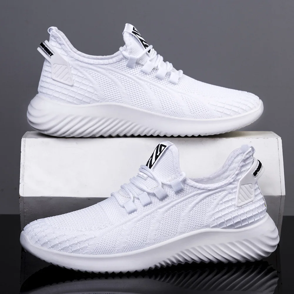 Top Trends: Mens Sneakers Shoes Summer Mesh Breathable Trainers Man Casual Sports Jogging Shoes For Man Lace Up Sneakers Male White Shoes Shoppable Styles