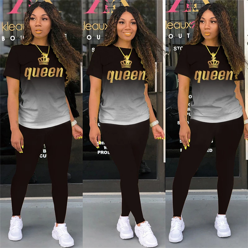 Top Trends: Two Piece Set Women 2 Piece Set Women Outfits Tracksuit Fall Clothes For Female 2022 2 Pieces Sets T Shirts Pants Outfits Shoppable Styles