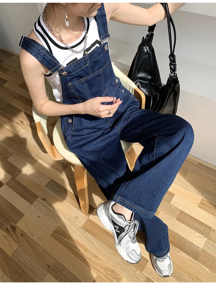 Top Trends: Wide Leg Pants Denim Women Spring Autumn Overalls High Waist 2023 Brand New Loose Jeans Streetwear Female Shoppable Styles